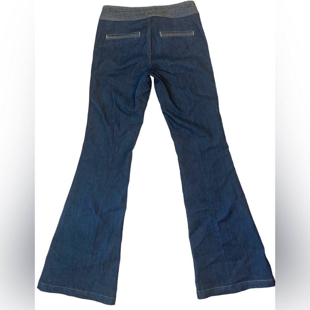 Cache Wide Leg Bell Button Low Rise Denim Jean Size 2 - Picture 7 of 16